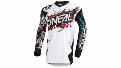 O'Neal Element Jersey Villain 8 O'Neal Element Jersey Villain -Fahrradladen ONeal Element Jersey Villain Radtrikot Langarm Herren white 210886 01